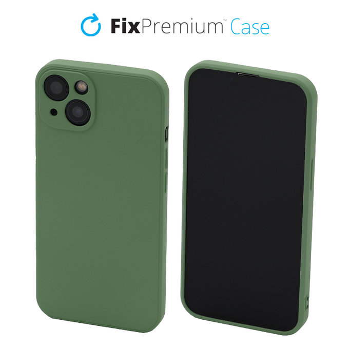 FixPremium - Gumiran ovitek za iPhone 13 in 14, zelen