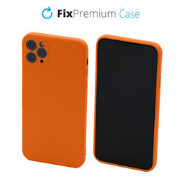 FixPremium - Gumiran ovitek za iPhone 11 Pro Max, oranžen