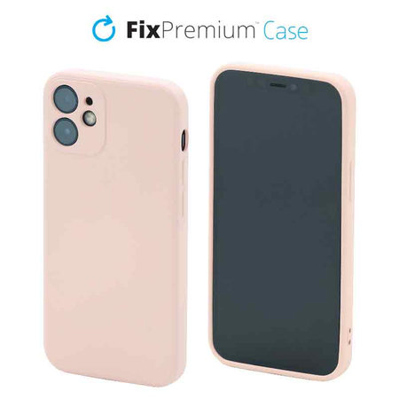 FixPremium - Gumiran ovitek za iPhone 12 mini, oranžen