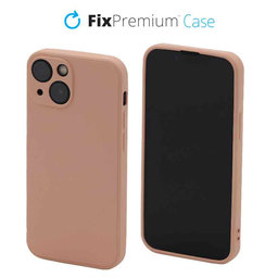 FixPremium - Gumiran ovitek za iPhone 13 mini, oranžen