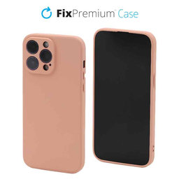 FixPremium - Gumiran ovitek za iPhone 13 Pro Max, oranžen