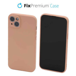 FixPremium - Gumiran ovitek za iPhone 14 Plus, oranžen