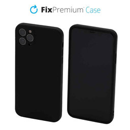 FixPremium - Gumiran ovitek za iPhone 11 Pro Max, črn