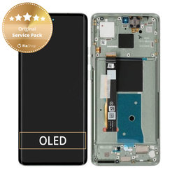 Motorola Edge 40 - LCD zaslon + steklo na dotik + okvir (Nebula Green) - 5D68C22672 Genuine Service Pack