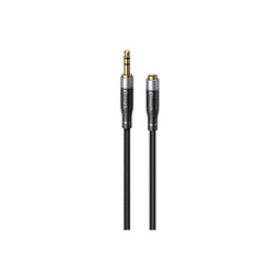 Elough - Jack 3,5mm (F) / Jack 3,5mm (M) AUX kabel (1 m), črn
