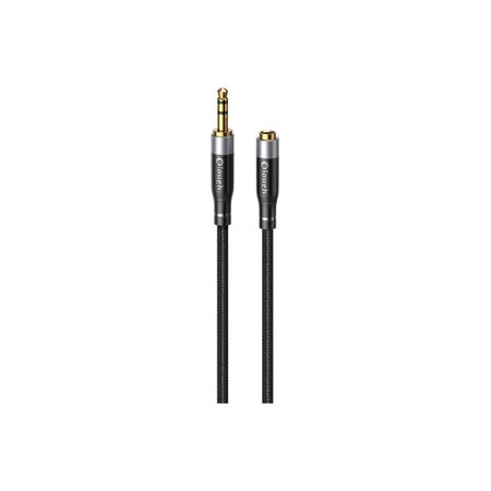 Elough - Jack 3,5mm (F) / Jack 3,5mm (M) AUX kabel (2 m), črn