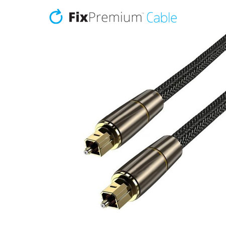 FixPremium - avdio optični kabel (1m), zlata