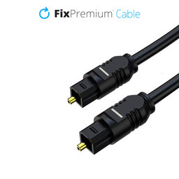 FixPremium - Avdio optični kabel (1m), črn