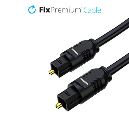 FixPremium - Avdio optični kabel (2m), črn