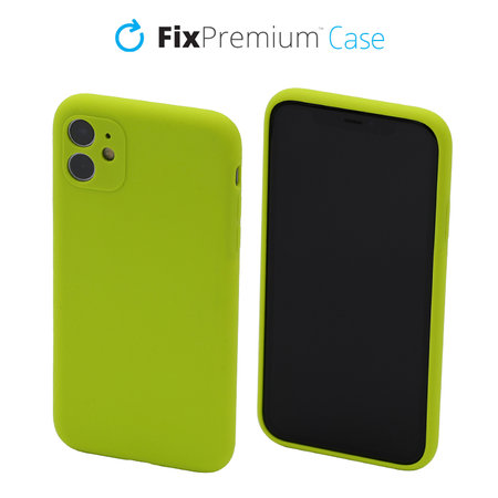 FixPremium - Silikonski ovitek za iPhone 11, neon zelena