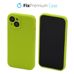 FixPremium - Silikonski ovitek za iPhone 13, neon zelena