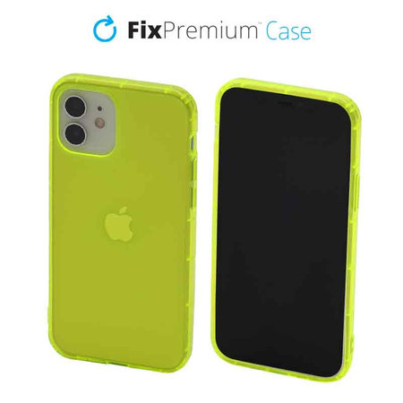 FixPremium - Ovitek Clear za iPhone 12 in 12 Pro, rumen