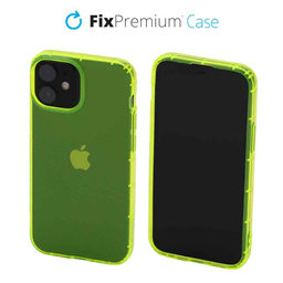 FixPremium - Ovitek Clear za iPhone 13 mini, rumen