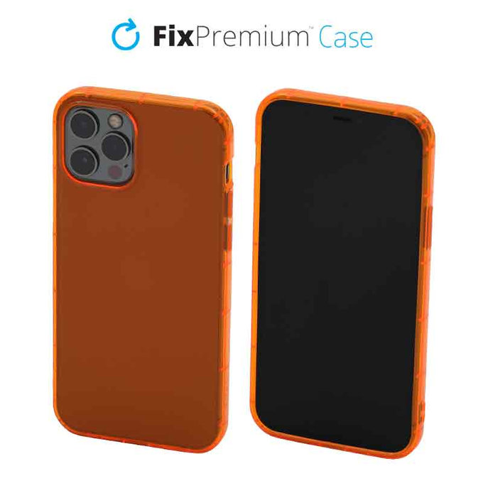 FixPremium - Ovitek Clear za iPhone 13 Pro, oranžen