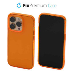 FixPremium - Ovitek Clear za iPhone 14 Pro, oranžen