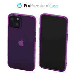 FixPremium - Prozoren ovitek za iPhone 14, vijoličen