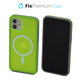 FixPremium - Ovitek Clear z MagSafe za iPhone 12 in 12 Pro, neon green