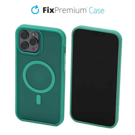 FixPremium - Ovitek Clear with MagSafe za iPhone 13 Pro Max, mint modra