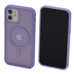 FixPremium - Ovitek Clear with MagSafe za iPhone 12 in 12 Pro, vijoličen