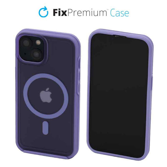 FixPremium - Ovitek Clear z MagSafe za iPhone 13, vijoličen