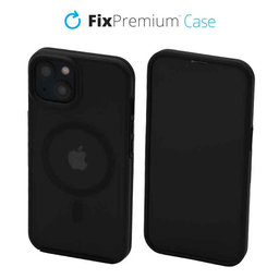 FixPremium - Ovitek Clear with MagSafe za iPhone 13, mraz črna