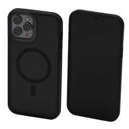 FixPremium - Ovitek Clear with MagSafe za iPhone 14 Pro Max, mraz črna