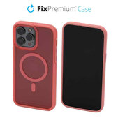 FixPremium - Ovitek Clear with MagSafe za iPhone 13 Pro Max, breskovo roza