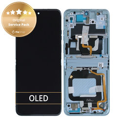 Motorola Razr 40 Ultra - LCD zaslon + steklo na dotik + okvir (Glacier Blue) - 5D68C22597 Genuine Service Pack