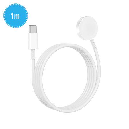 Magnetni hitri polnilec na USB-C kabel za Apple Watch, 1 m, plastika, bulk