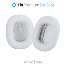 FixPremium - Nadomestni Ušesni Čepki za Apple AirPods Max (Fabric), bela