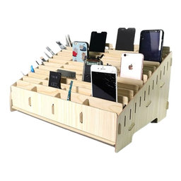 Univerzalni leseni stojalo / organizator za 48 telefonov
