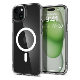 Spigen - Ovitek Ultra Hybrid z MagSafe za iPhone 15 Plus, bela