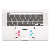 Apple MacBook Pro 16" A2141 (2019) - Zgornji okvir tipkovnice + tipkovnica UK (Silver)