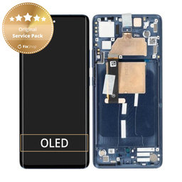 Motorola Edge 30 Fusion - LCD zaslon + steklo na dotik + okvir (Neptune Blue) - 5D68C21190 Genuine Service Pack