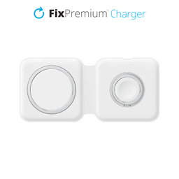 FixPremium - MagSafe Duo for iPhone in Apple Watch, bela