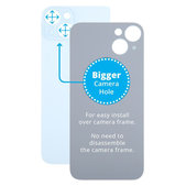 Apple iPhone 15 Plus - Steklo zadnjega ohišja s povečano luknjo za kamero (Blue)