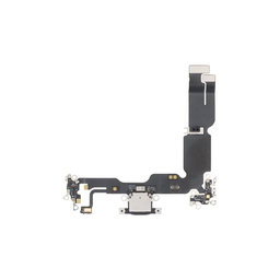 Apple iPhone 15 Plus - Konektor za polnjenje + Flex kabel (Black)