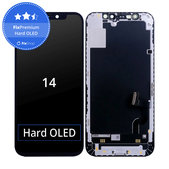 Zaslon Hard OLED za iPhone 14, Steklo na dotik z okvirjem, FixPremium