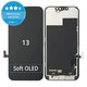 Zaslon Soft OLED za iPhone 13, Steklo na dotik z okvirjem, FixPremium