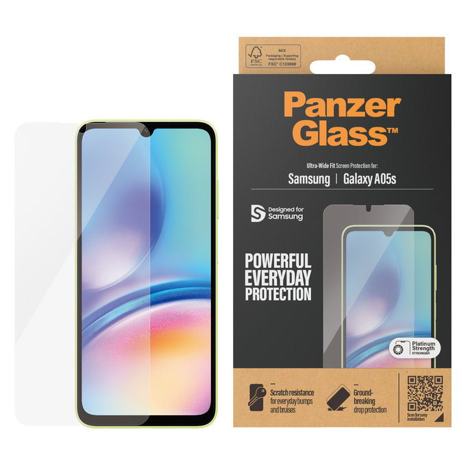 Kaljeno steklo UWF za Samsung Galaxy A05s, Prozorna, PanzerGlass
