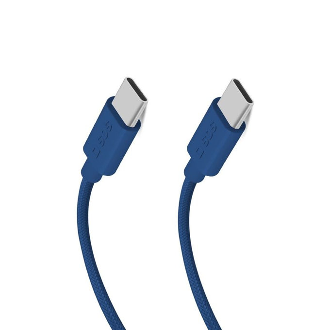 SBS - Kabel USB-C/USB-C, 60W, PD, 1.5m, modra