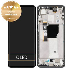 Motorola Edge 40 Neo XT2307 - LCD zaslon + steklo na dotik + okvir (Black Beauty) - 5D68C23158 Genuine Service Pack