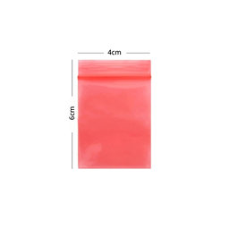 ESD antistatična vrečka z zadrgo (Red) - 4x6cm 100 kosov