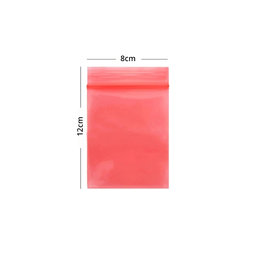 ESD antistatična vrečka z zadrgo (Red) - 8x12cm 100 kosov