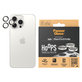 Zaščita objektiva kamere Hoops za iPhone 15 Pro/15 Pro Max, White Metal, PanzerGlass