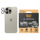 Zaščita objektiva kamere Hoops za iPhone 15 Pro/15 Pro Max, Natural Metal, PanzerGlass