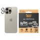 Zaščita objektiva kamere Hoops za iPhone 15 Pro/15 Pro Max, Natural Metal, PanzerGlass