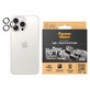 Zaščita objektiva kamere Hoops za iPhone 15 Pro/15 Pro Max, White Titanium, PanzerGlass