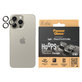 Zaščita objektiva kamere Hoops za iPhone 15 Pro/15 Pro Max, Natural Titanium, PanzerGlass
