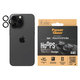 Zaščita objektiva kamere Hoops za iPhone 15 Pro/15 Pro Max, Black Titanium, PanzerGlass